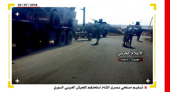 Phe thánh chiến Syria đầu hàng, nộp vũ khí hạng nặng cho quân chính phủ ở Daraa ảnh 3