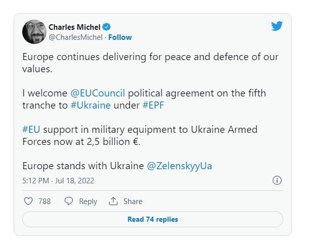 EU quyết định viện trợ thêm cho Ukraine 500 triệu euro vũ khí trang bị quân sự ảnh 1