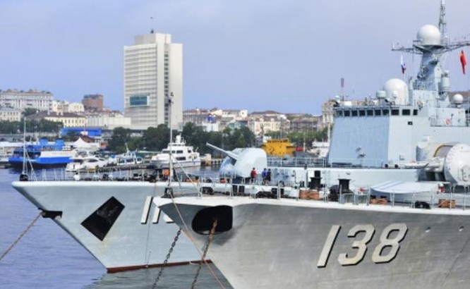 Biên đội tàu chiến Hải quân Trung Quốc đến Vladivostok tham gia tập trận chung
