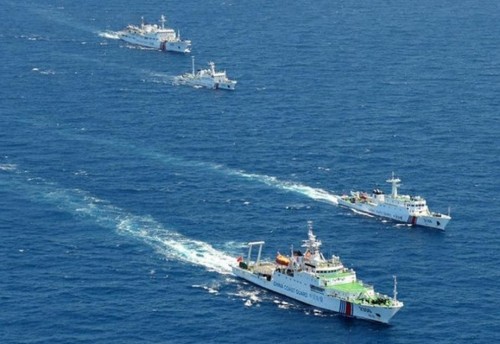 Đội tàu cảnh sát biển Trung Quốc đến vùng biển đảo Senkaku (ảnh tư liệu)
