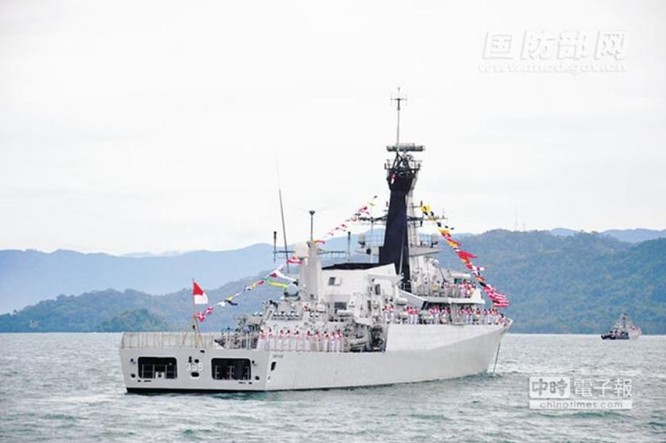 Tàu hộ vệ Hải quân Indonesia. Ảnh: Chinatimes.
