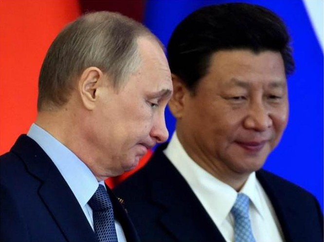 Tổng thống Nga và người đồng cấp Trung Quốc. Ảnh: Thời báo Hoàn Cầu, Trung Quốc