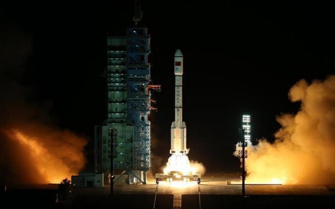 Tối ngày 15/9/2016, Trung Quốc phóng thành công Trạm thử nghiệm không gian Thiên Cung 2. Ảnh: Tân Hoa xã