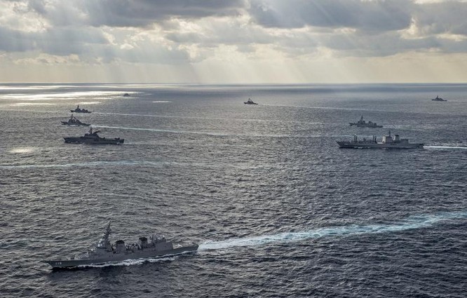 Hải quân Mỹ và Nhật Bản trong cuộc tập trận chung Keen Sword ngày 19/11/2014 (ảnh tư liệu minh họa)