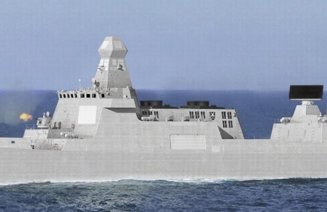 Tàu khu trục Type 055 tương lai của Trung Quốc. Ảnh: Sina