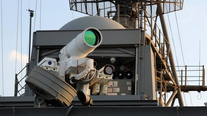Pháo laser trang bị cho tàu chiến Hải quân Mỹ (ảnh tư liệu)