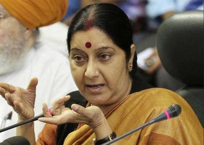 Ngoại trưởng Ấn Độ Sushma Swaraj. Ảnh: India TV