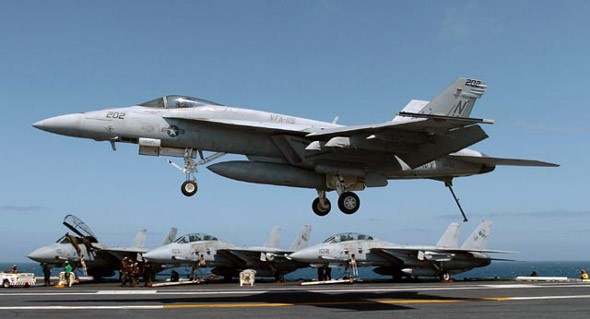 Máy bay chiến đấu F/A-18 Hornet Hải quân Mỹ (ảnh tư liệu)
