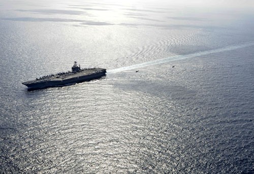 Tàu sân bay động cơ hạt nhân USS Ronald Reagan, Hải quân Mỹ trên Biển Đông (ảnh tư liệu)