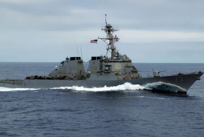 Tàu khu trục USS Decatur Hải quân Mỹ vừa tiến hành tuần tra Biển Đông (ảnh tư liệu)