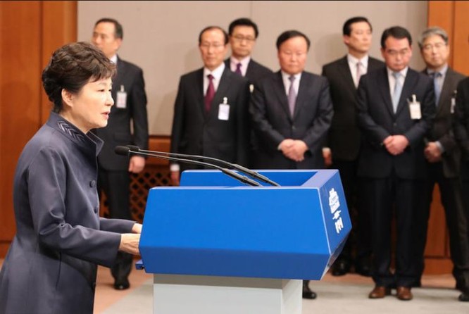 Tổng thống Hàn Quốc Park Geun-hye. Ảnh: Thời báo Hoàn Cầu