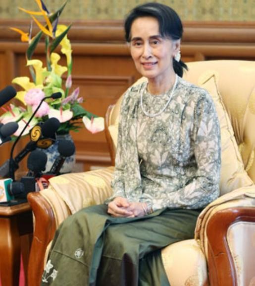Bà Aung san Suu kyi, Cố vấn Nhà nước kiêm Bộ trưởng Ngoại giao Myanmar. Ảnh: Cankao