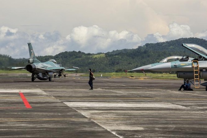 Máy bay chiến đấu F-16 Không quân Indonesia tham gia cuộc tập trận Cope West 17 với Mỹ. Ảnh: DVIDS