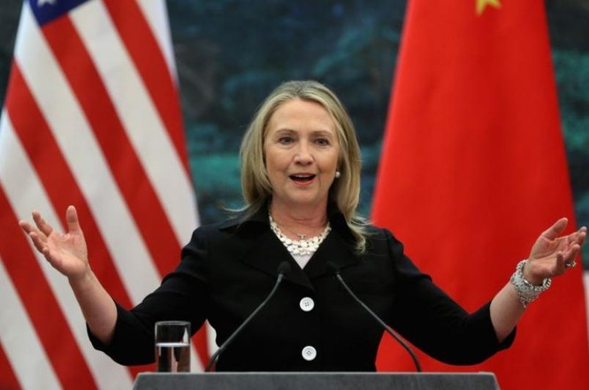 Bà Hillary Clinton tại Bắc Kinh vào tháng 9/2012. Ảnh: VOA