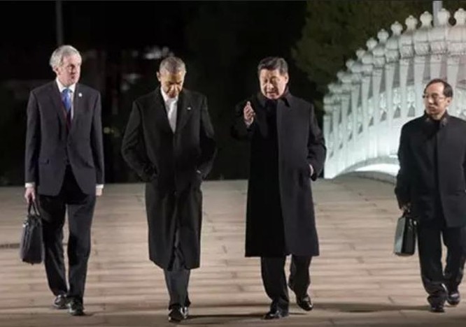 Tổng thống Mỹ Barack Obama và Chủ tịch Trung Quốc Tập Cận Bình. Ảnh: Báo Nhân Dân, Trung Quốc.