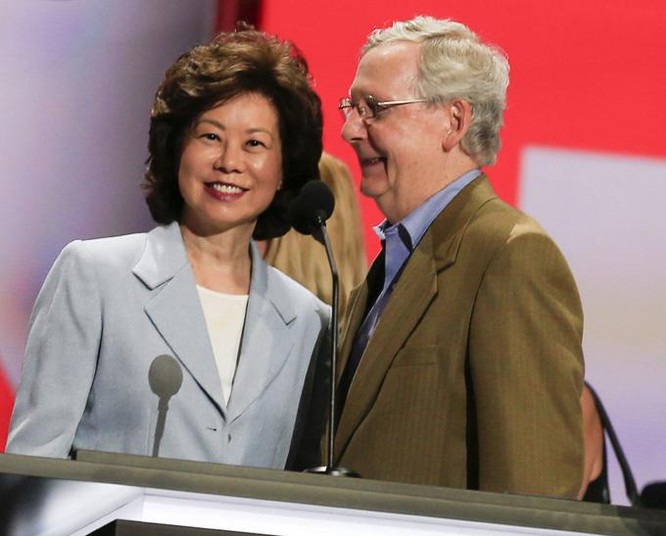 Bà Triệu Tiểu Lan, người gốc Hoa, được Tổng thống đắc cử Donald Trump chọn làm Bộ trưởng Giao thông Mỹ. Ảnh: myhealthbowl