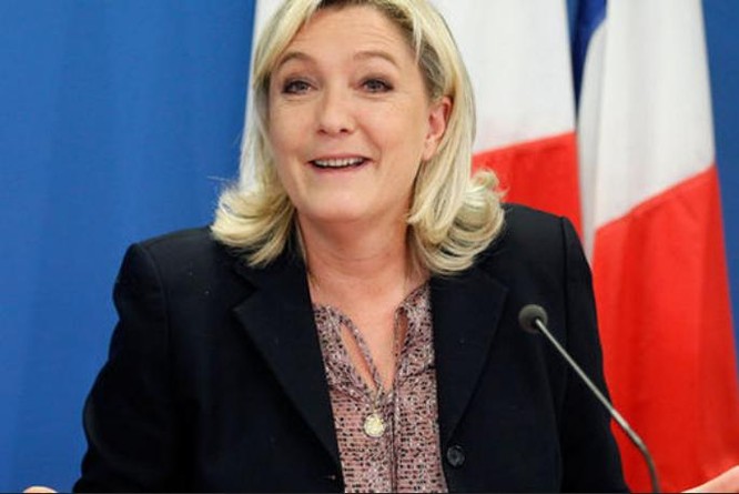 Bà Marine Le Pen, lãnh đạo Đảng Mặt trận Quốc gia (FN) Pháp. Ảnh: Daily Express
