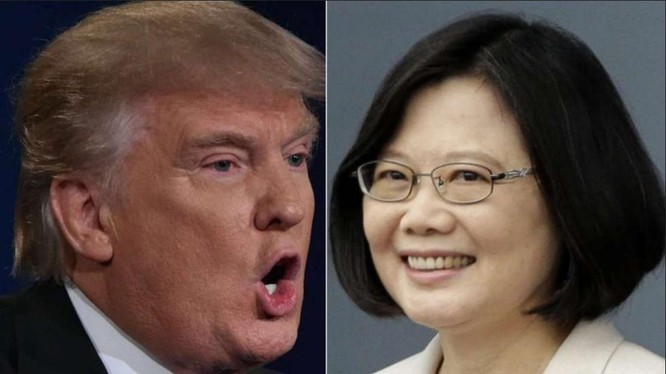 Tổng thống đắc cử Mỹ Donald Trump và nhà lãnh đạo Đại Loan Thái Anh Văn. Ảnh: South China Morning Post