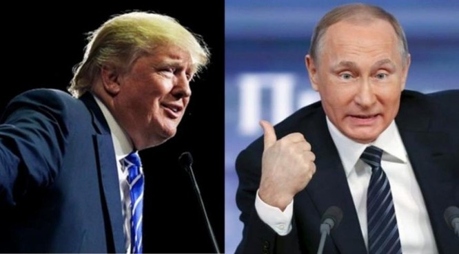 Tổng thống Mỹ Donald Trump và Tổng thống Nga Vladimir Putin. Ảnh: Indian Express