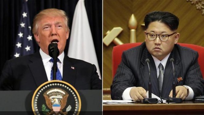 Tổng thống Mỹ Donald Trump và nhà lãnh đạo Triều Tiên Kim Jong-ul. Ảnh: Nhật báo phố Wall