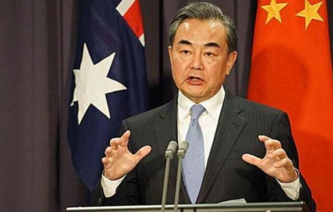 Ngày 7 tháng 2 năm 2017, Bộ trưởng Ngoại giao Trung Quốc Vương Nghị phát biểu ở Australia. Ảnh: Chinanews