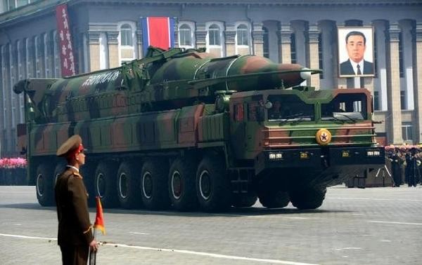 KN08 được cho là tên lửa đạn đạo xuyên lục địa của Triều Tiên. Ảnh: Thời báo Hoàn Cầu, Trung Quốc