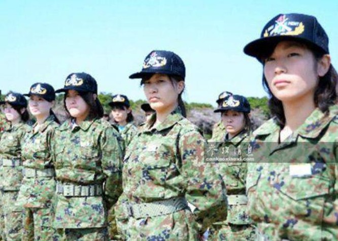 Binh sĩ nữ trong Lực lượng Phòng vệ Nhật Bản. Ảnh: Cankao