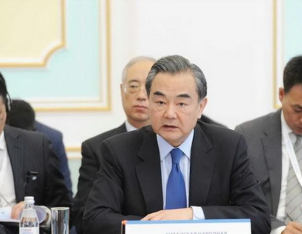 Bộ trưởng Ngoại giao Trung Quốc Vương Nghị tham dự Hội nghị Ngoại trưởng SCO ngày 21/4/2017. Ảnh: Tân Hoa xã