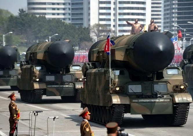 Tên lửa đạn đạo Pukguksong-2 Triều Tiên. Ảnh: Cankao