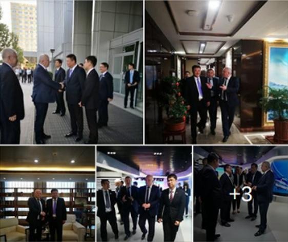 Ngày 15/5/2017, Phó Thủ tướng thứ nhất Ukraine X. Kubiv đến thăm Công ty TNHH Đầu tư ngành hàng không Thiên Kiêu. Ảnh: Sina