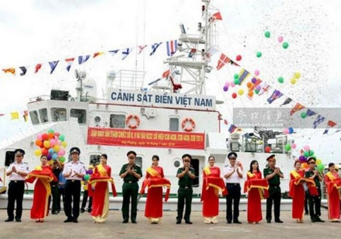 Cảnh sát biển Việt Nam nhận tàu tuần tra mới. Ảnh: Cankao