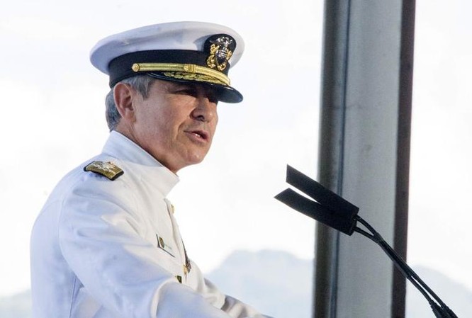 Đô đốc Harry Harris, Tư lệnh Bộ Tư lệnh Thái Bình Dương Mỹ. Ảnh: Washington Times