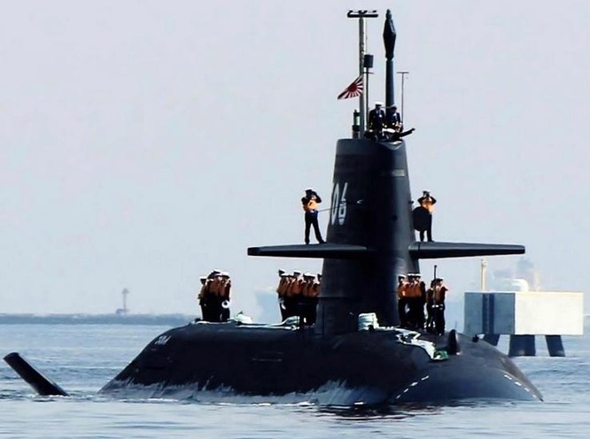 Tàu ngầm thông thường AIP lớp Soryu của Lực lượng Phòng vệ Biển Nhật Bản. Ảnh: Thời báo Hoàn Cầu.