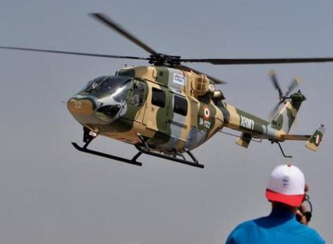 Máy bay trực thăng vũ trang hạng nhẹ Dhruv Ấn Độ. Ảnh: Sina.