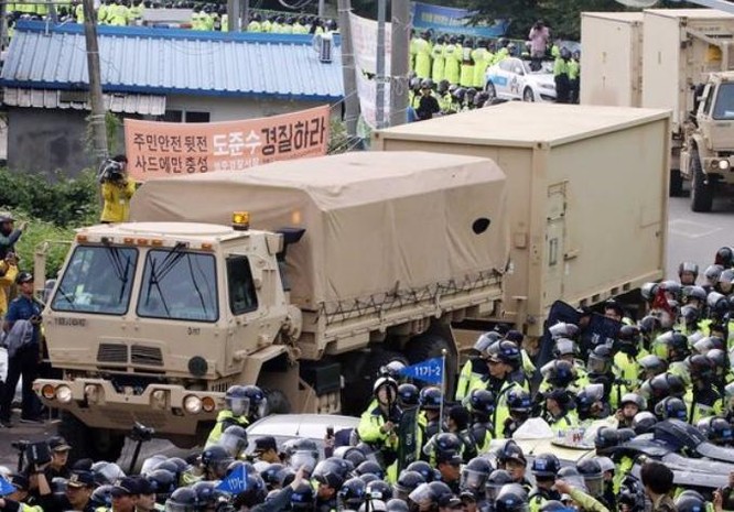 Ngày 7/9/2017, hệ thống THAAD đã chính thức hoàn thành triển khai ở Hàn Quốc. Ảnh: Báo Giải phóng quân, Trung Quốc.