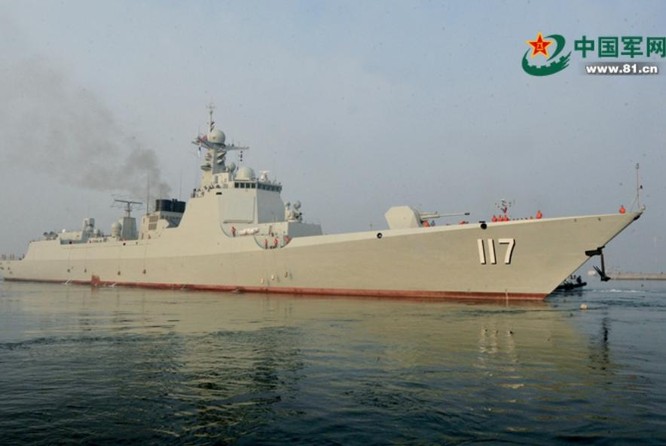 Tàu khu trục Tây Ninh số hiệu 117 Type 052D, Hạm đội Bắc Hải, hải quân Trung Quốc. Ảnh: Huanqiu.