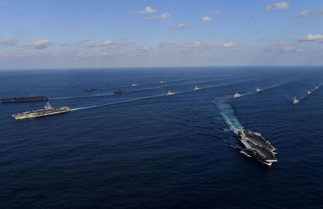 Ba cụm tấn công tàu sân bay Mỹ. Ảnh: Getty Images.