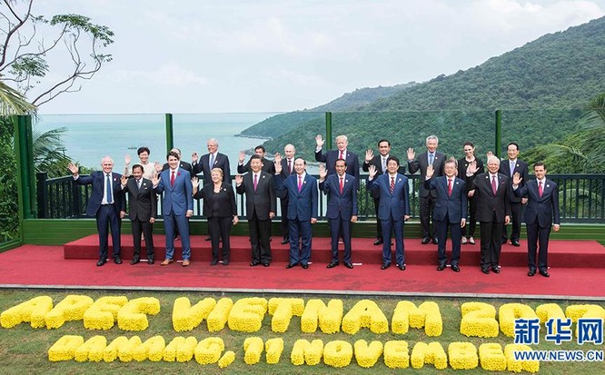 Nhà lãnh đạo các nước thành viên APEC tại Đà Nẵng, Việt Nam. Ảnh: Xinhuanet.