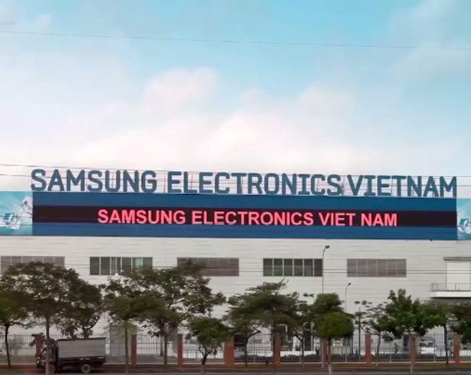 Nhà máy Samsung của hãng Samsung Hàn Quốc tại tỉnh Bắc Ninh, Việt Nam.