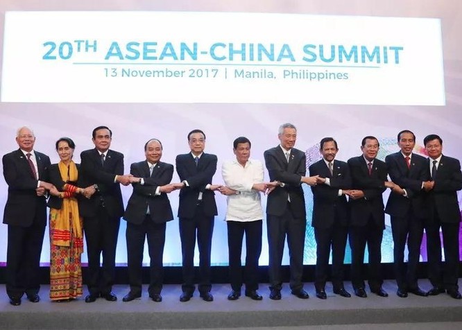 Hội nghị Cấp cao ASEAN - Trung Quốc lần thứ 20 ngày 13/11/2017. Ảnh: Sohu.