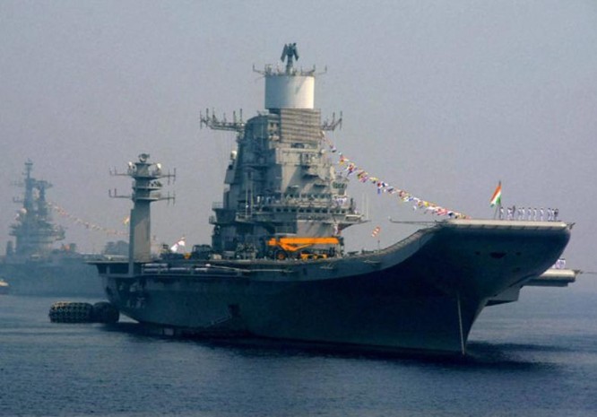 Tàu sân bay INS Vikramaditya, hải quân Ấn Độ. Ảnh:The Indian Express.