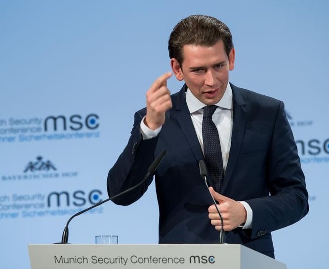 Thủ tướng Áo Sebastian Kurz tại Hội nghị an ninh Munich. Ảnh: Securityconference.