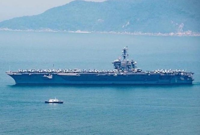 Cụm chiến đấu tàu sân bay USS Carl Vinson Hải quân Mỹ thăm Việt Nam từ ngày 5 - 9/3/2018.
