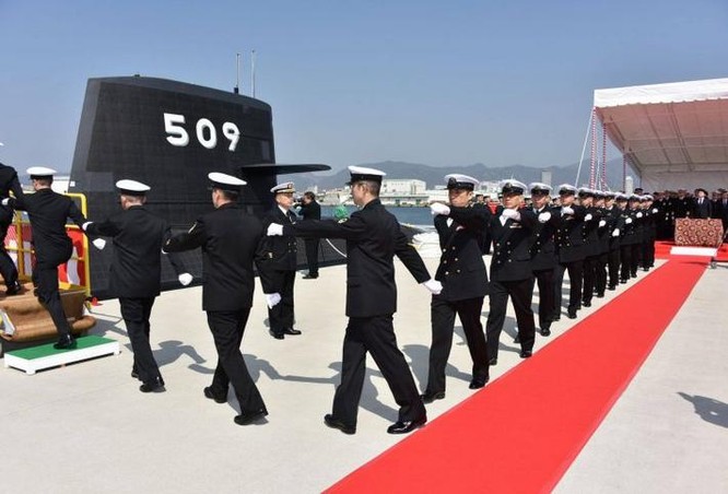 Tàu ngầm thông thường AIP JS Seiryu số hiệu 509 lớp Soryu của Lực lượng Phòng vệ Biển Nhật Bản. Ảnh: Naval Today.