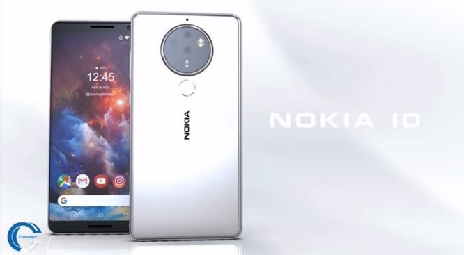 Ngắm ý tưởng Nokia 10 với thiết kế mặt lưng kính, màn hình 18:9 và 4 camera - Ảnh 1