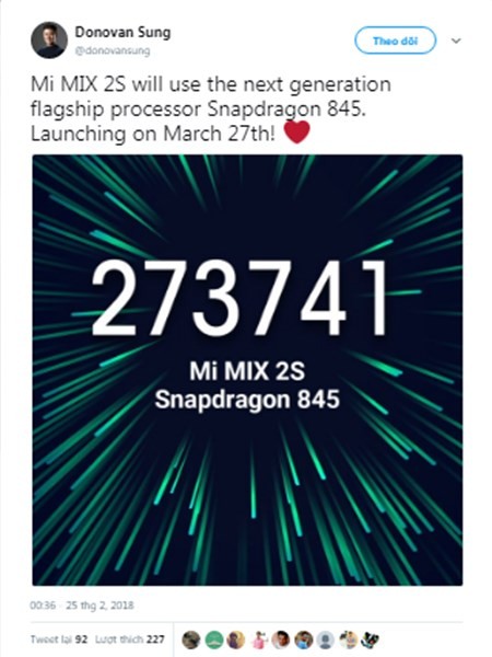 Xiaomi Mi Mix 2S ấn định ngày ra mắt, với vi xử lí Snapdragon 845 - Ảnh 2
