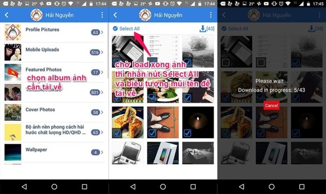 Hướng dẫn tải hàng loạt ảnh trên Facebook về điện thoại Android - Ảnh 4
