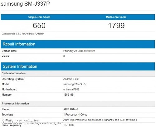 Samsung Galaxy J3 và J3 Pro 2018 lộ diện trên GeekBench - Ảnh 2