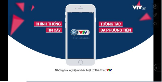 VTV phát triển ứng dụng dành riêng cho thể thao VTV Sports trên mobile - Ảnh 1