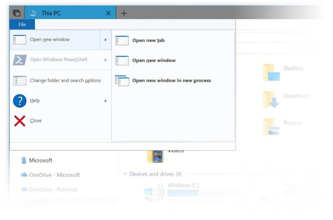 Cận cảnh 'Sets' - tính năng duyệt file theo tab trên Windows 10 Redstone 5 ảnh 1